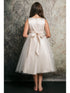 Petite Adele Big Girls Champagne Rhinestone Belt Junior Bridesmaid Dress 8-16 - SophiasStyle.com